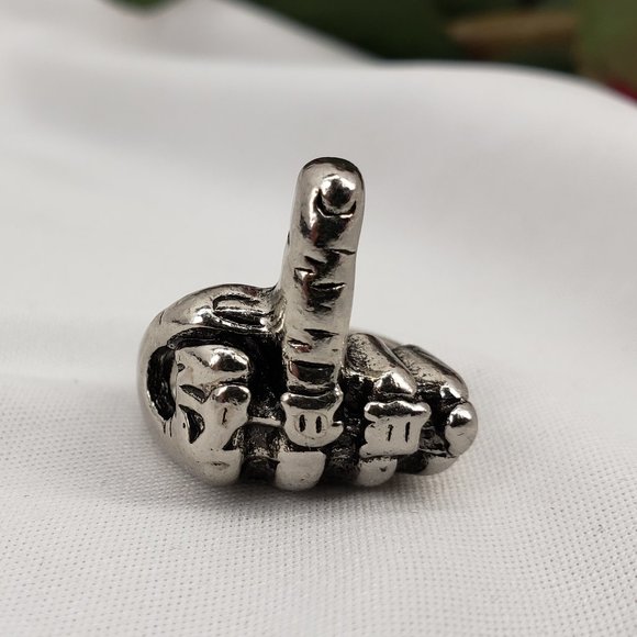 Silvertone Middle Finger Ring, NWT - Picture 3 of 4